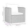 Armchair with black synthetic rattan cushions by vidaXL, Modular outdoor sofas - Ref: Foro24-46555, Price: 123,12 €, Discount: %