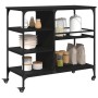 Black Engineered Wood Kitchen Cart 100x45x89.5cm by , Kitchen and dining carts - Ref: Foro24-842381, Price: 113,38 €, Discoun...