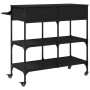 Black engineered wood kitchen cart 105x42x95 cm by , Kitchen and dining carts - Ref: Foro24-842376, Price: 139,69 €, Discount: %