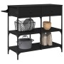 Black engineered wood kitchen cart 105x42x95 cm by , Kitchen and dining carts - Ref: Foro24-842376, Price: 139,69 €, Discount: %