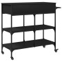 Black engineered wood kitchen cart 105x42x95 cm by , Kitchen and dining carts - Ref: Foro24-842376, Price: 139,69 €, Discount: %