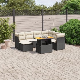 8-piece garden sofa set and black synthetic rattan cushions by , Garden sets - Ref: Foro24-3270951, Price: 574,64 €, Discount: %