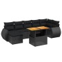 8-piece garden sofa set and black synthetic rattan cushions by , Garden sets - Ref: Foro24-3272301, Price: 568,06 €, Discount: %