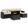 6-teiliges Gartensofa-Set und schwarze synthetische Rattankissen von , Gartensets - Ref: Foro24-3271287, Preis: 402,86 €, Rab...