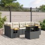 7-teiliges Garten-Essset und schwarze Kissen aus synthetischem Rattan von , Gartensets - Ref: Foro24-3271651, Preis: 503,46 €...