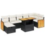 8-teiliges Gartensofa-Set und schwarze synthetische Rattankissen von , Gartensets - Ref: Foro24-3276255, Preis: 552,28 €, Rab...