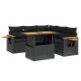 6-piece garden sofa set and black synthetic rattan cushions by , Garden sets - Ref: Foro24-3273512, Price: 436,66 €, Discount: %