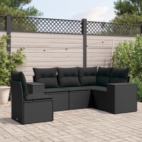 5-teiliges Gartenmöbel-Set und schwarze synthetische Rattankissen von , Gartensets - Ref: Foro24-3254902, Preis: 393,15 €, Ra...