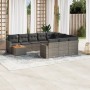 11-piece garden sofa set and gray synthetic rattan cushions by , Garden sets - Ref: Foro24-3256641, Price: 709,64 €, Discount: %