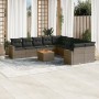 11-piece garden sofa set and gray synthetic rattan cushions by , Garden sets - Ref: Foro24-3256648, Price: 709,64 €, Discount: %