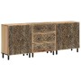 3-piece sideboard solid mango wood 60x33x75 cm by , Sideboards - Ref: Foro24-3206306, Price: 505,05 €, Discount: %