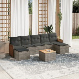 8-piece garden sofa set and gray synthetic rattan cushions by , Garden sets - Ref: Foro24-3227922, Price: 465,14 €, Discount: %