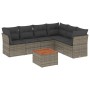 7-teiliges Gartensofa-Set mit grauen PE-Rattan-Kissen von , Gartensets - Ref: Foro24-3255990, Preis: 426,07 €, Rabatt: %