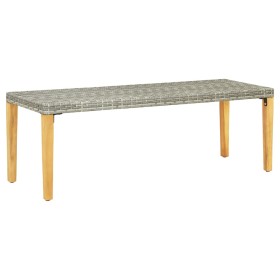 Banco de jardín ratán sintético gris 80 cm de vidaXL, Bancos de jardín - Ref: Foro24-46487, Precio: 40,99 €, Descuento: %