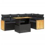 6-piece garden sofa set and black synthetic rattan cushions by , Garden sets - Ref: Foro24-3273946, Price: 415,31 €, Discount: %