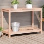 Douglas solid wood planting table and shelf 108x50x75 cm by , Pot stands - Ref: Foro24-832405, Price: 88,85 €, Discount: %