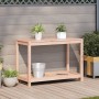 Douglas solid wood planting table and shelf 108x50x75 cm by , Pot stands - Ref: Foro24-832405, Price: 88,85 €, Discount: %