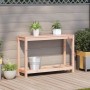 Douglas solid wood planting table and shelf 108x35x75 cm by , Pot stands - Ref: Foro24-832395, Price: 75,23 €, Discount: %