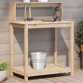 Planting table with pine wood shelves 82.5x50x109.5 cm by , Pot stands - Ref: Foro24-832407, Price: 61,99 €, Discount: %