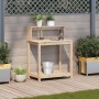 Planting table with pine wood shelves 82.5x50x109.5 cm by , Pot stands - Ref: Foro24-832407, Price: 61,24 €, Discount: %