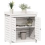 Plantation table with white pine wood shelves 82.5x50x86.5 cm by , Pot stands - Ref: Foro24-832418, Price: 189,92 €, Discount: %