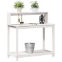 Plantagentisch mit Regalen aus weißem Kiefernholz, 108 x 50 x 109,5 cm von , Topfständer - Ref: Foro24-832413, Preis: 86,64 €...