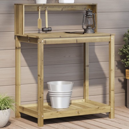 Plantagentisch mit imprägnierten Holzregalen 82,5 x 50 x 109,5 cm von , Topfständer - Ref: Foro24-832411, Preis: 65,96 €, Rab...