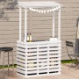 Garden bar high table solid wood white 112.5x57x195.5 cm by , Garden tables - Ref: Foro24-832535, Price: 337,41 €, Discount: %