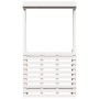 Garden bar high table solid wood white 112.5x57x195.5 cm by , Garden tables - Ref: Foro24-832535, Price: 337,41 €, Discount: %