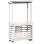 Garden bar high table solid wood white 112.5x57x195.5 cm by , Garden tables - Ref: Foro24-832535, Price: 337,41 €, Discount: %