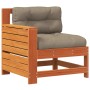 Garden sofa with armrests and wax brown pine wood cushion by , Outdoor sofas - Ref: Foro24-844916, Price: 97,57 €, Discount: %