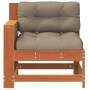 Garden sofa with armrests and wax brown pine wood cushion by , Outdoor sofas - Ref: Foro24-844916, Price: 97,57 €, Discount: %