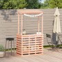 Garden bar table with solid wood roof 112.5x57x195.5 cm by , Garden tables - Ref: Foro24-832537, Price: 203,50 €, Discount: %