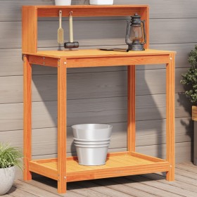 Plantation table with brown pine wood shelves 82.5x50x109.5cm by , Pot stands - Ref: Foro24-844633, Price: 73,19 €, Discount: %