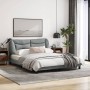 Bed frame with LED lights light gray fabric 160x200 cm by , Beds and slatted bases - Ref: Foro24-3213711, Price: 223,32 €, Di...