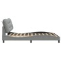 Estructura de cama con luces LED tela gris claro 160x200 cm de , Camas y somieres - Ref: Foro24-3213711, Precio: 221,99 €, De...