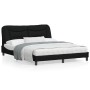 Estructura de cama con luces LED tela negro 160x200 cm de , Camas y somieres - Ref: Foro24-3213713, Precio: 257,15 €, Descuen...