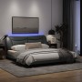 Estructura de cama con luces LED tela gris claro 180x200 cm de , Camas y somieres - Ref: Foro24-3213718, Precio: 240,95 €, De...