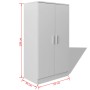 Shoe cabinet with 7 white shelves by , Shoe racks and shoe organizers - Ref: Foro24-243062, Price: 163,06 €, Discount: %