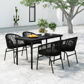 5-piece black garden dining set by , Garden sets - Ref: Foro24-3099223, Price: 509,99 €, Discount: %