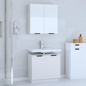 Juego de muebles de baño 2 piezas madera contrachapada blanco de , Muebles de baño - Ref: Foro24-3115860, Precio: 111,27 €, D...