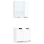 Juego de muebles de baño 2 piezas madera contrachapada blanco de , Muebles de baño - Ref: Foro24-3115860, Precio: 117,26 €, D...