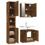 3-piece bathroom furniture set made of smoked oak plywood by , Bathroom furniture - Ref: Foro24-3115881, Price: 204,96 €, Dis...