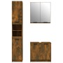 Set de muebles baño 3 pzas madera contrachapada roble ahumado de , Muebles de baño - Ref: Foro24-3115881, Precio: 200,99 €, D...