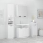 Set muebles de baño 4 piezas madera contrachapada blanco brillo de , Muebles de baño - Ref: Foro24-3115888, Precio: 290,52 €,...