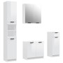 Bathroom furniture set 4 pieces glossy white plywood by , Bathroom furniture - Ref: Foro24-3115888, Price: 290,52 €, Discount: %