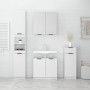 Bathroom furniture set 4 pieces glossy white plywood by , Bathroom furniture - Ref: Foro24-3115888, Price: 290,52 €, Discount: %