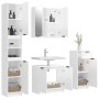 Set muebles de baño 4 piezas madera contrachapada blanco brillo de , Muebles de baño - Ref: Foro24-3115888, Precio: 290,52 €,...