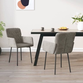 Dining chairs 2 units light gray velvet by , dining chairs - Ref: Foro24-344779, Price: 106,19 €, Discount: %