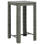 High table for garden synthetic rattan gray 60.5x60.5x110.5 cm by vidaXL, Garden tables - Ref: Foro24-45872, Price: 105,34 €,...